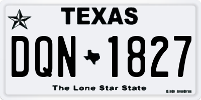 TX license plate DQN1827