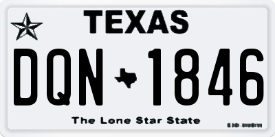 TX license plate DQN1846