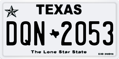 TX license plate DQN2053