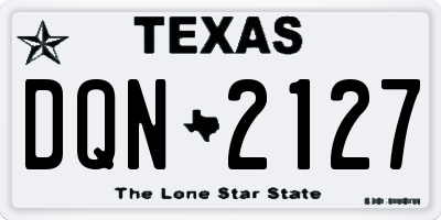 TX license plate DQN2127