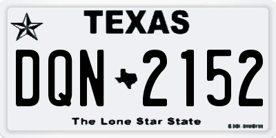 TX license plate DQN2152