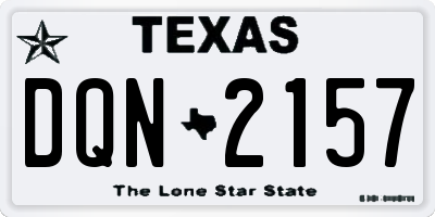 TX license plate DQN2157