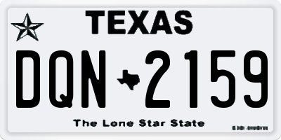 TX license plate DQN2159