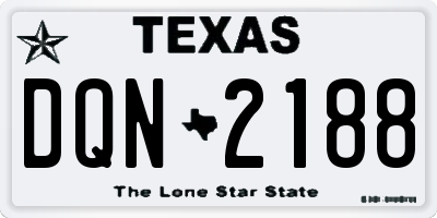 TX license plate DQN2188