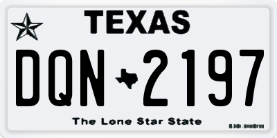 TX license plate DQN2197