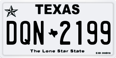 TX license plate DQN2199