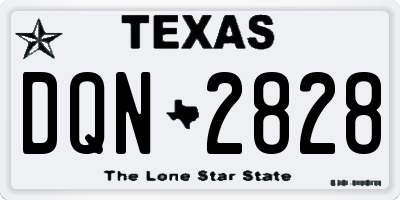 TX license plate DQN2828