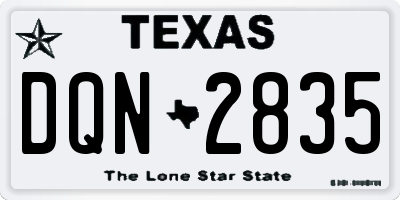 TX license plate DQN2835