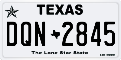 TX license plate DQN2845