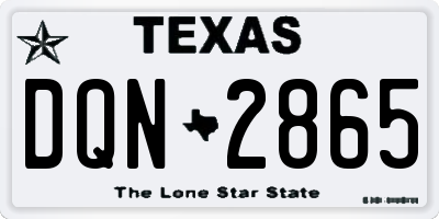 TX license plate DQN2865