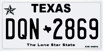TX license plate DQN2869