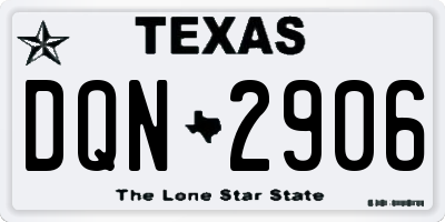 TX license plate DQN2906