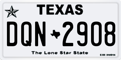 TX license plate DQN2908