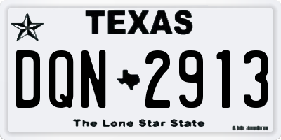 TX license plate DQN2913