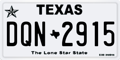 TX license plate DQN2915