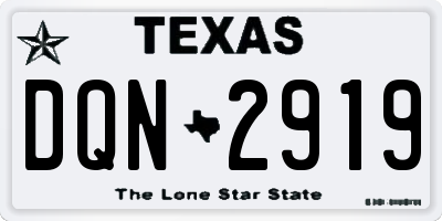 TX license plate DQN2919