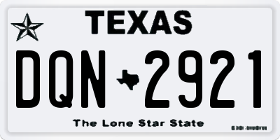 TX license plate DQN2921