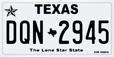 TX license plate DQN2945