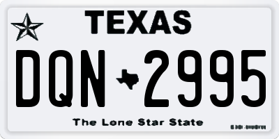 TX license plate DQN2995