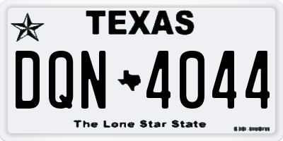 TX license plate DQN4044