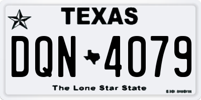 TX license plate DQN4079
