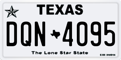 TX license plate DQN4095