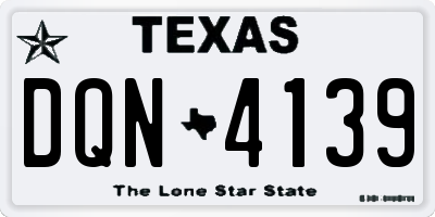TX license plate DQN4139