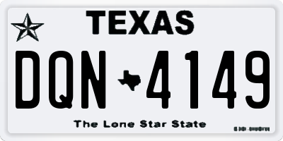TX license plate DQN4149