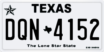 TX license plate DQN4152