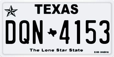 TX license plate DQN4153