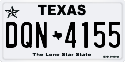 TX license plate DQN4155