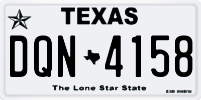 TX license plate DQN4158