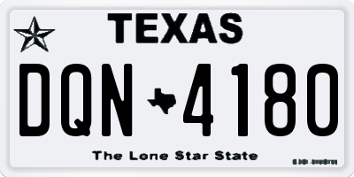 TX license plate DQN4180