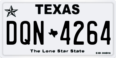 TX license plate DQN4264