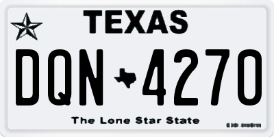 TX license plate DQN4270