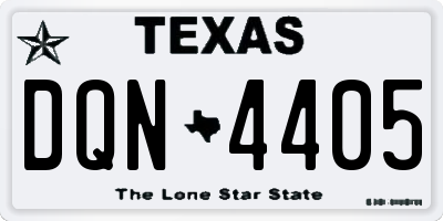 TX license plate DQN4405