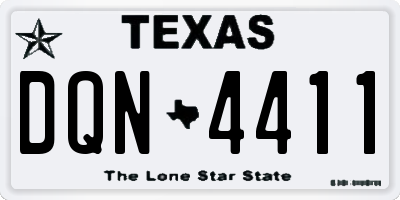 TX license plate DQN4411
