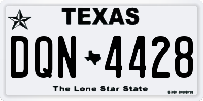TX license plate DQN4428