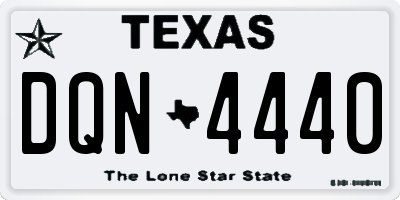 TX license plate DQN4440