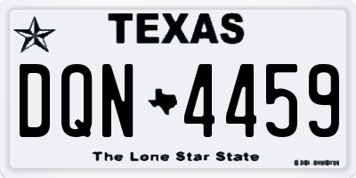TX license plate DQN4459