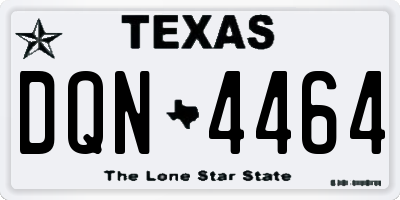 TX license plate DQN4464