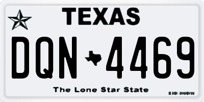 TX license plate DQN4469