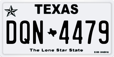 TX license plate DQN4479