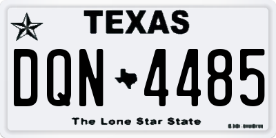 TX license plate DQN4485