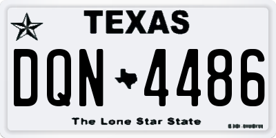 TX license plate DQN4486
