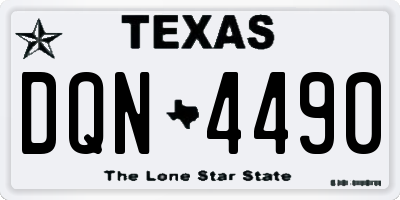 TX license plate DQN4490