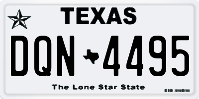 TX license plate DQN4495