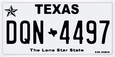 TX license plate DQN4497