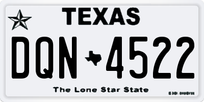 TX license plate DQN4522