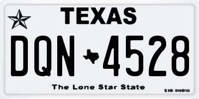 TX license plate DQN4528